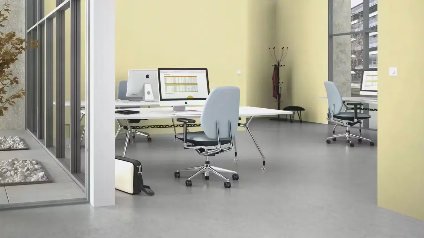 Rasch Vliestapete 447521 Country Charme - Uni Gelb Textilstruktur