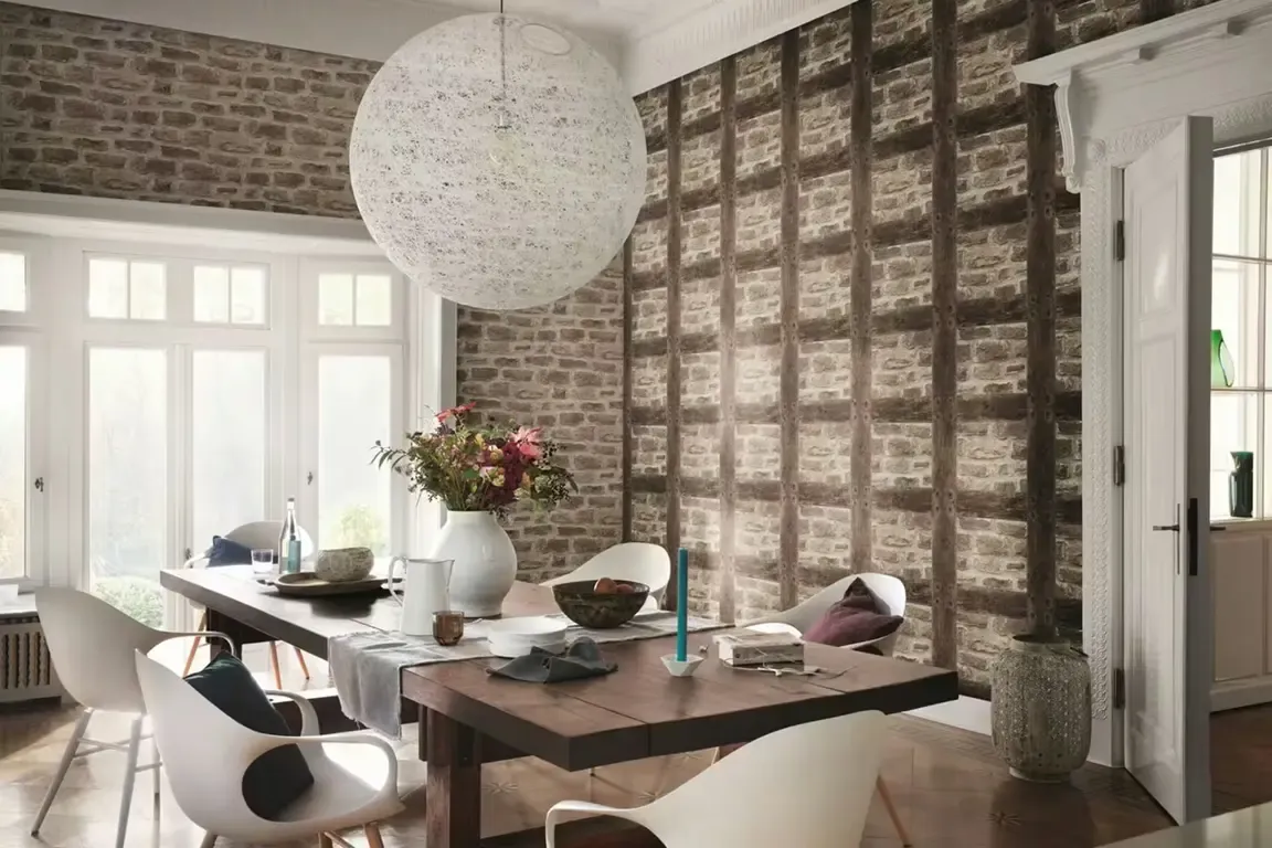 Rasch Vliestapete 860610 Selection - Steinoptik Beige Braun